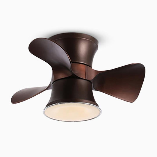 3 Blade Flush Mount Ceiling Fan with LED Light