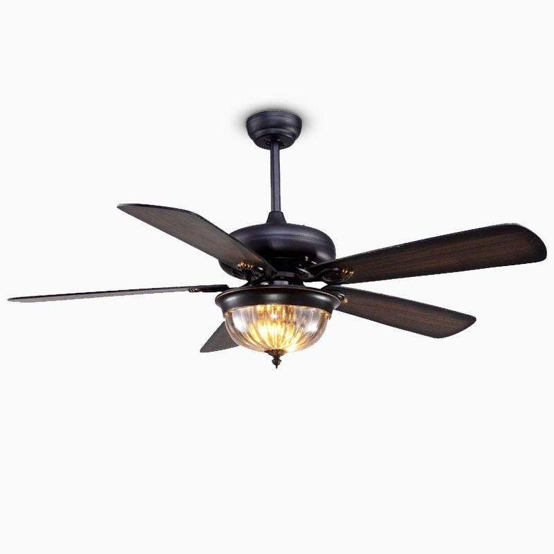 5-Blade Farmhouse Style Ceiling Fan with Lights and Remote