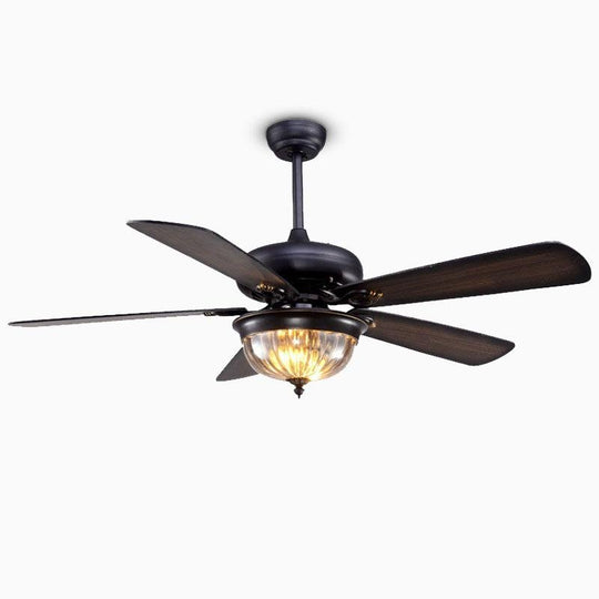5-Blade Farmhouse Style Ceiling Fan with Lights and Remote