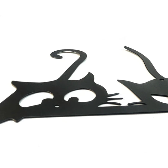 Three Black Cats Silhouette Metal Wall Art Decor