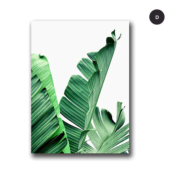 Tropical Palm Leaves Botanical Canvas Wall Art