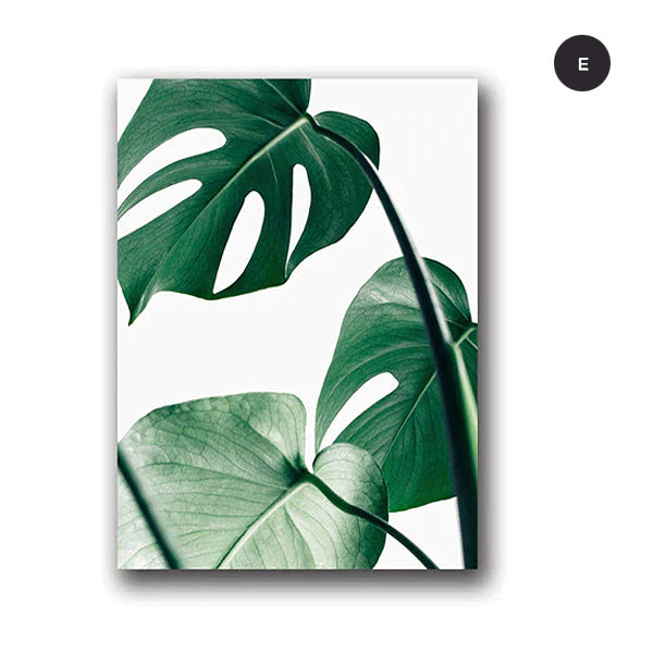Tropical Palm Leaves Botanical Canvas Wall Art