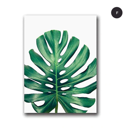 Tropical Palm Leaves Botanical Canvas Wall Art