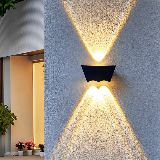 Creative Up and Down Black LED Outdoor Wall Washer Light