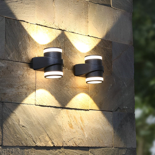 Round LED Outdoor Waterproof Up and Down Wall Lamp