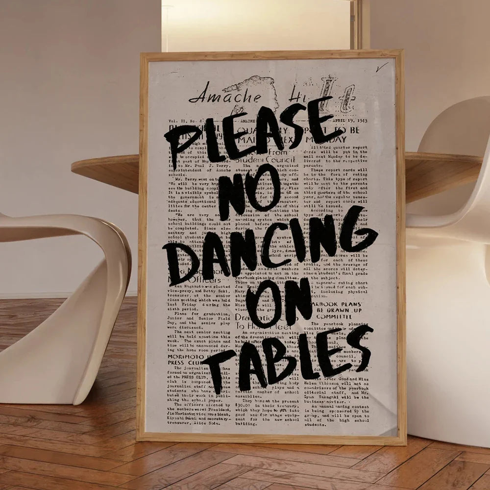 Vintage Newspaper Quotes Typographic Canvas Wall Art