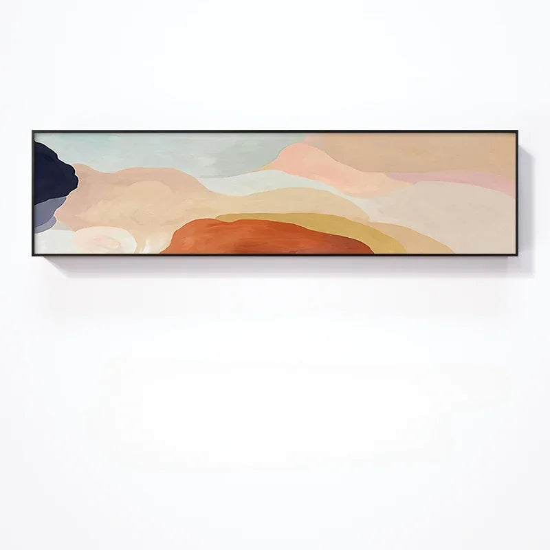 Warm Color Tones Wide Format Abstract Canvas Wall Art