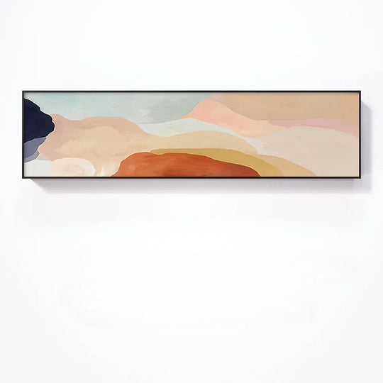Warm Color Tones Wide Format Abstract Canvas Wall Art