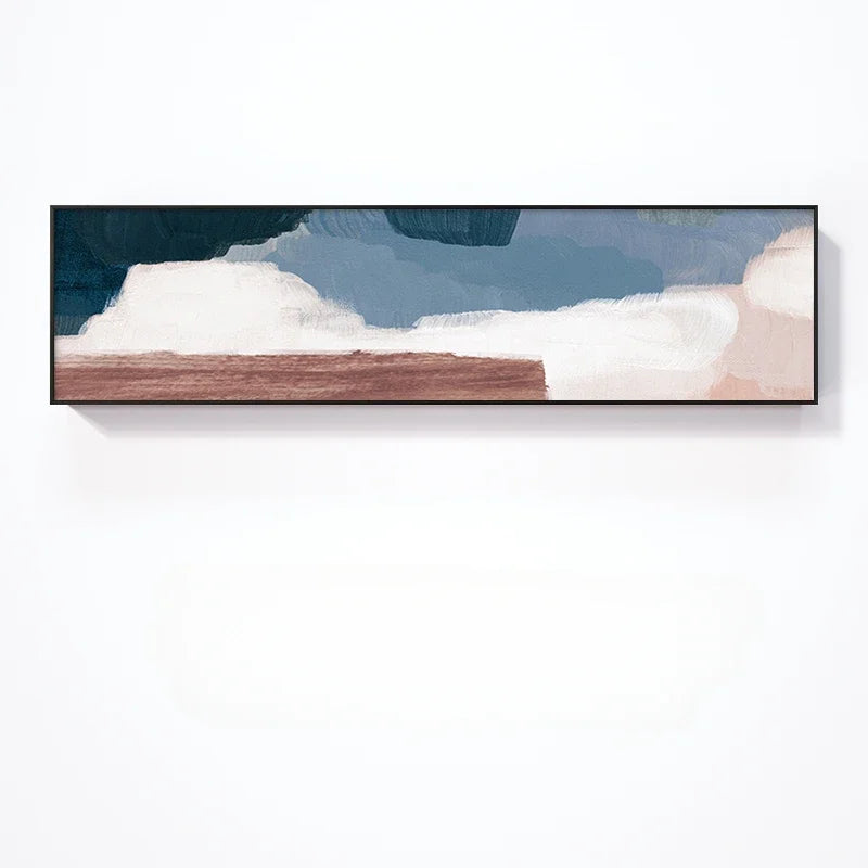 Warm Color Tones Wide Format Abstract Canvas Wall Art