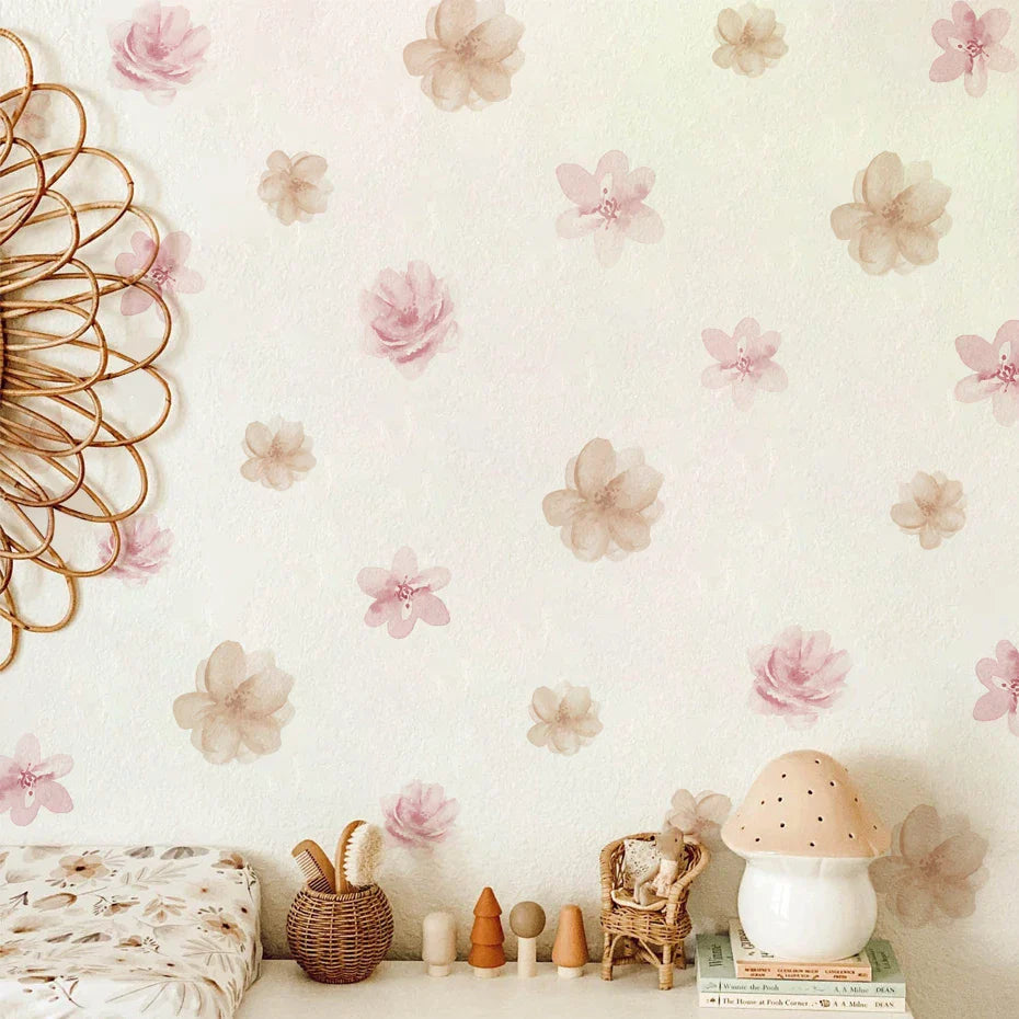Watercolor Wild Meadow Floral Wall Decals