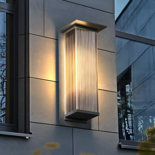 Rectangular Waterproof LED 3 W Modern Outdoor Solar Wall Sconces Lighting