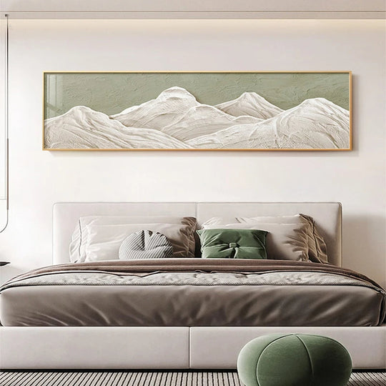 White Mountain Wide Format Abstract Canvas Wall Art Unframed