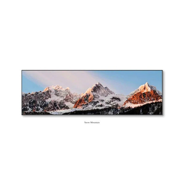 Sunrise Mountain Panorama Wide Format Canvas Wall Art