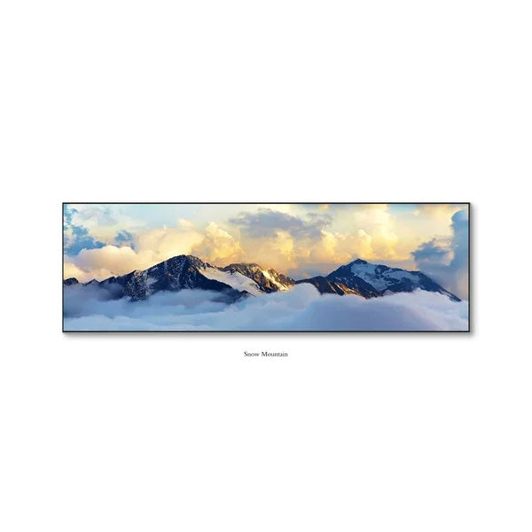 Sunrise Mountain Panorama Wide Format Canvas Wall Art