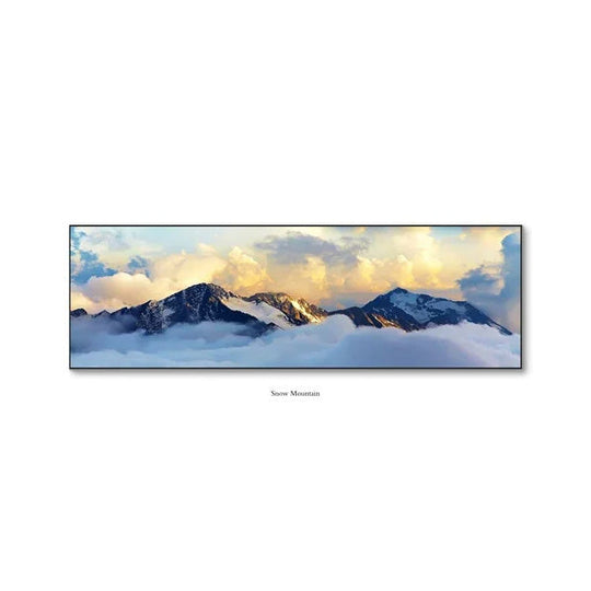Sunrise Mountain Panorama Wide Format Canvas Wall Art