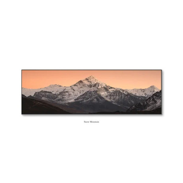 Sunrise Mountain Panorama Wide Format Canvas Wall Art