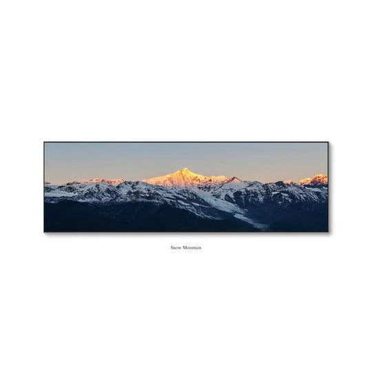 Sunrise Mountain Panorama Wide Format Canvas Wall Art