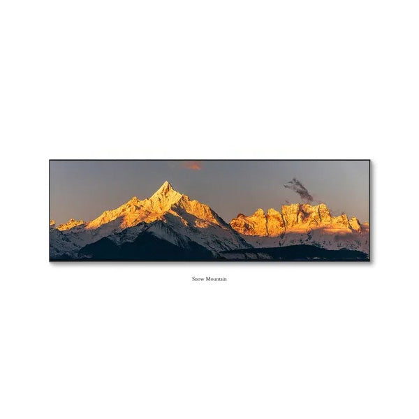 Sunrise Mountain Panorama Wide Format Canvas Wall Art