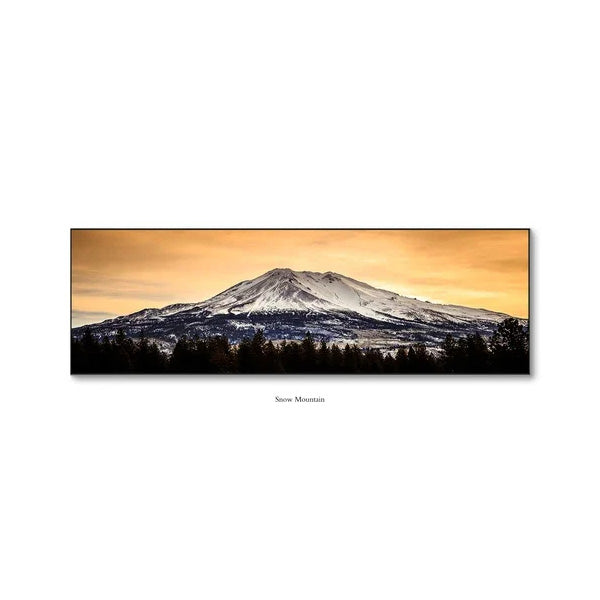 Sunrise Mountain Panorama Wide Format Canvas Wall Art