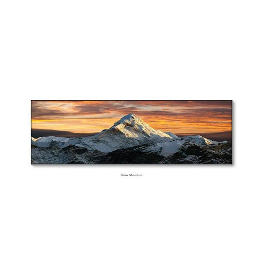 Sunrise Mountain Panorama Wide Format Canvas Wall Art
