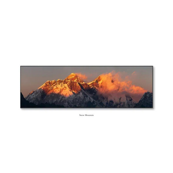Sunrise Mountain Panorama Wide Format Canvas Wall Art