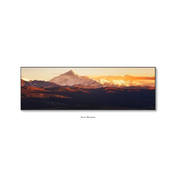 Sunrise Mountain Panorama Wide Format Canvas Wall Art