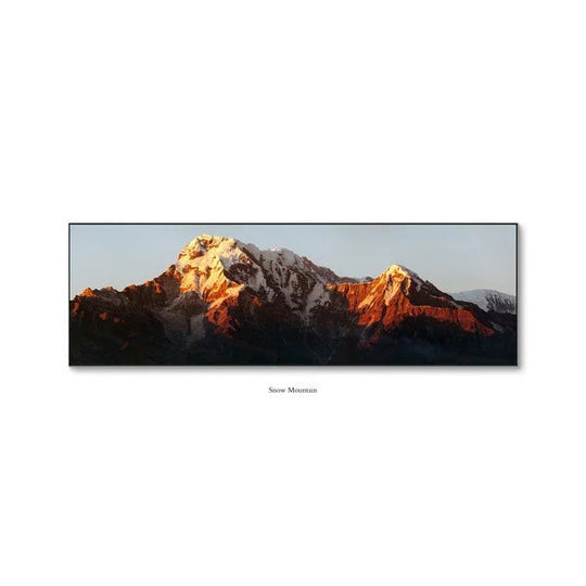 Sunrise Mountain Panorama Wide Format Canvas Wall Art