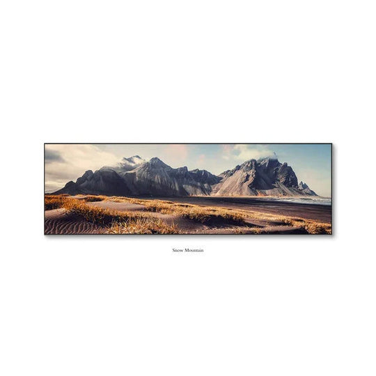 Sunrise Mountain Panorama Wide Format Canvas Wall Art