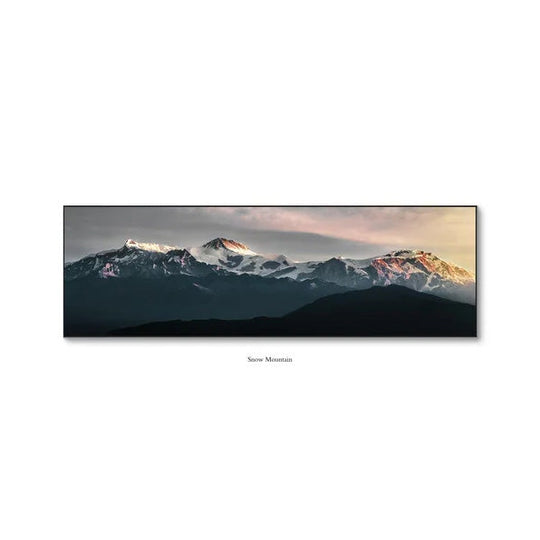 Sunrise Mountain Panorama Wide Format Canvas Wall Art