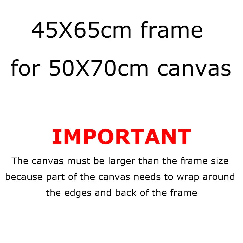 Solid Wood Canvas Stretcher Frame DIY Kit 50x70cm