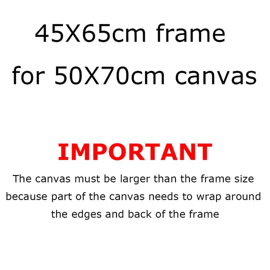 Solid Wood Canvas Stretcher Frame DIY Kit 50x70cm