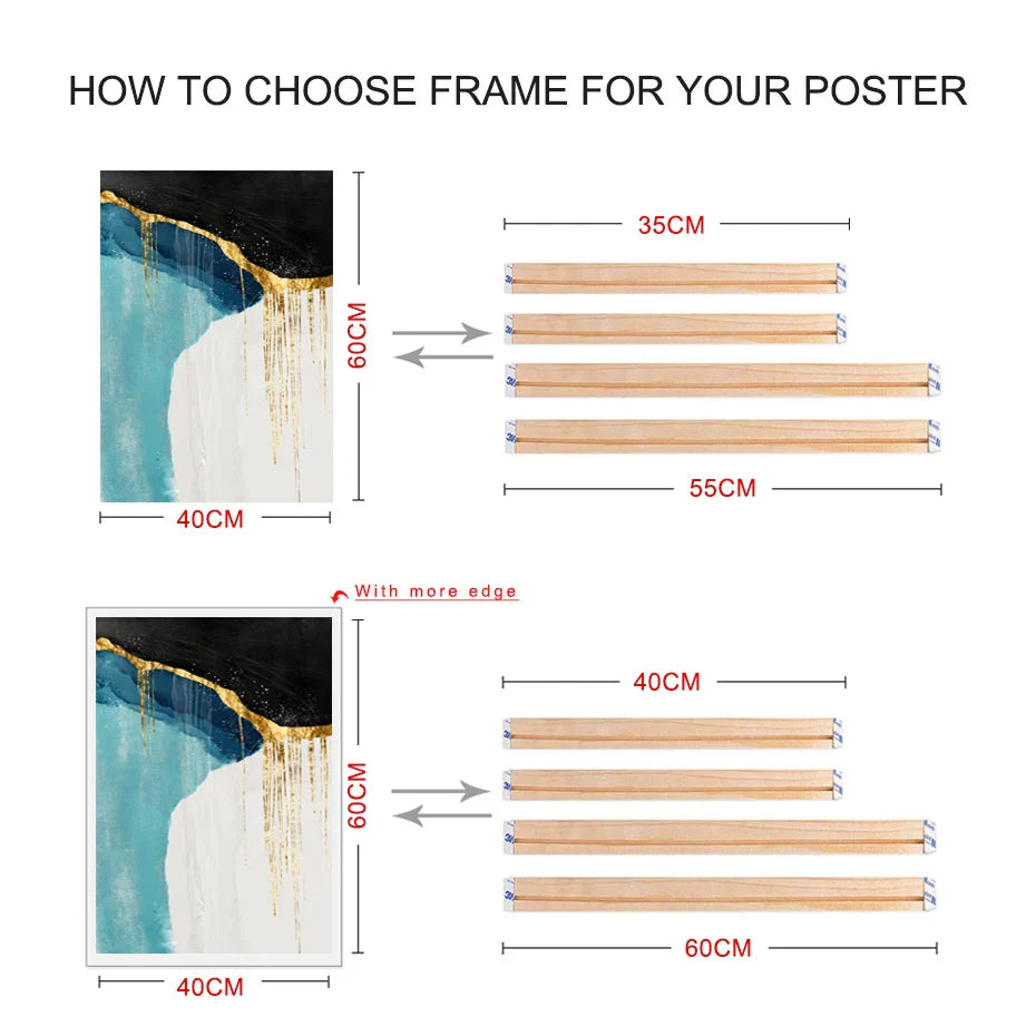 DIY Natural Wood Canvas Frame Kit Custom Sizes