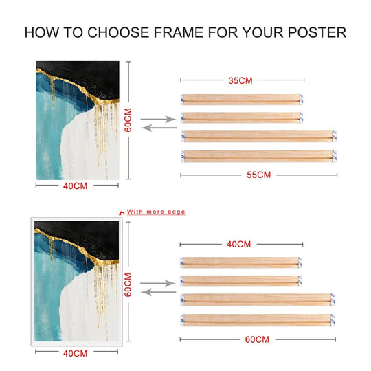 DIY Natural Wood Canvas Frame Kit Custom Sizes