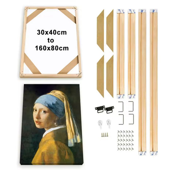 DIY Natural Wood Canvas Frame Kit Custom Sizes