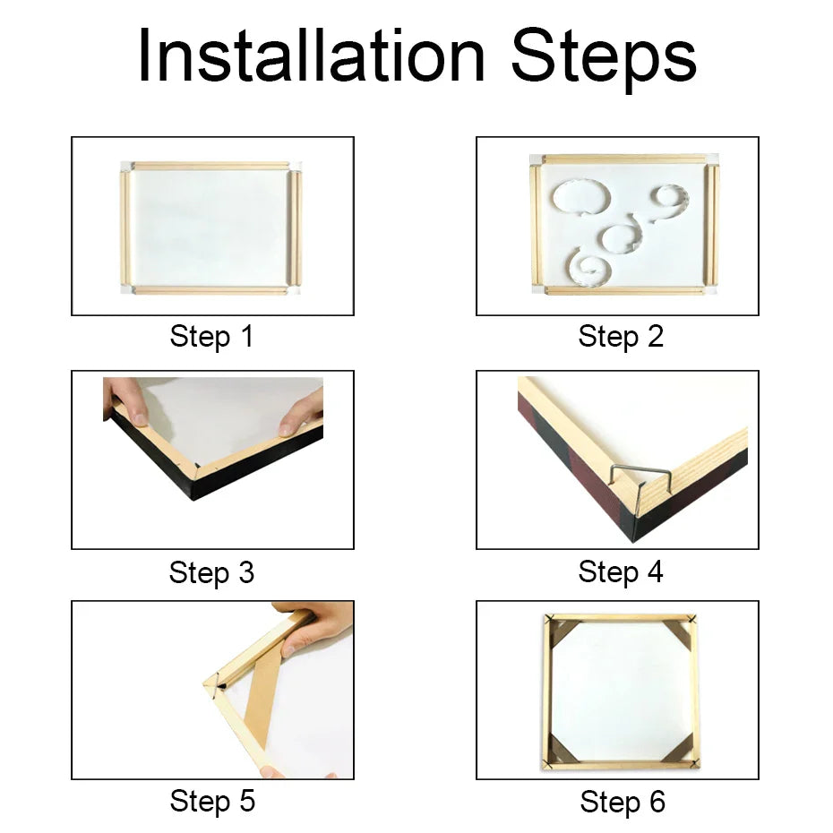 Solid Wood Canvas Stretcher Frame DIY Kit Multiple Sizes