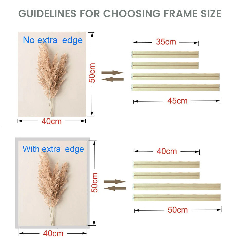 Solid Wood Canvas Stretcher Frame Gallery Mount Multiple Sizes