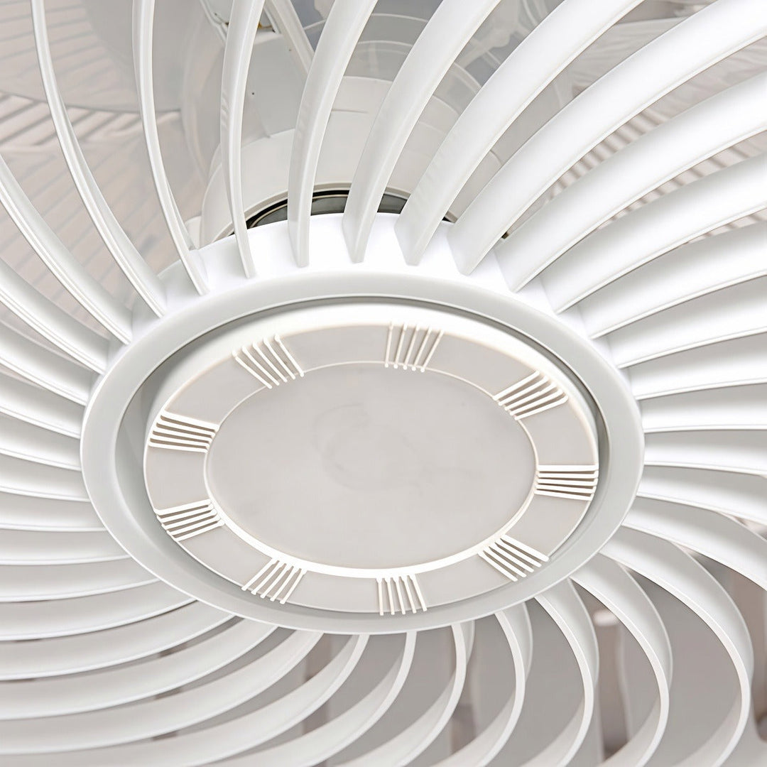 Three-Level Wind Regulation Nordic Bladeless Ceiling Fan with Light