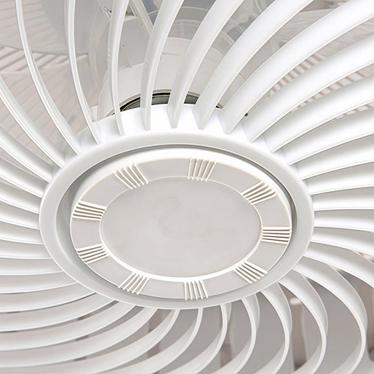 Three-Level Wind Regulation Nordic Bladeless Ceiling Fan with Light
