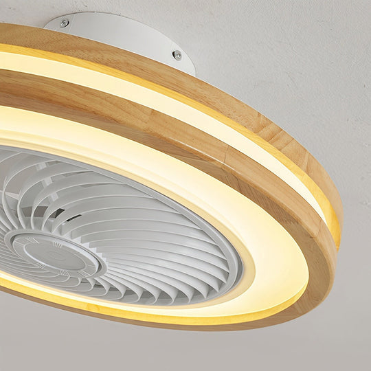 Three-Level Wind Regulation Nordic Bladeless Ceiling Fan with Light