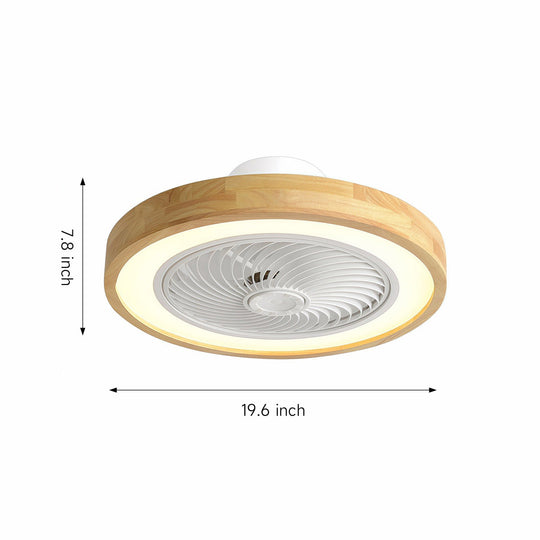 Three-Level Wind Regulation Nordic Bladeless Ceiling Fan with Light