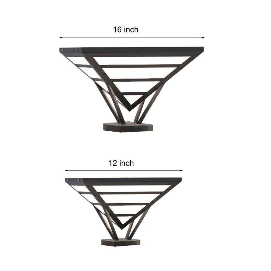Geometric Aluminum Waterproof LED Modern Outdoor Post Lamp
