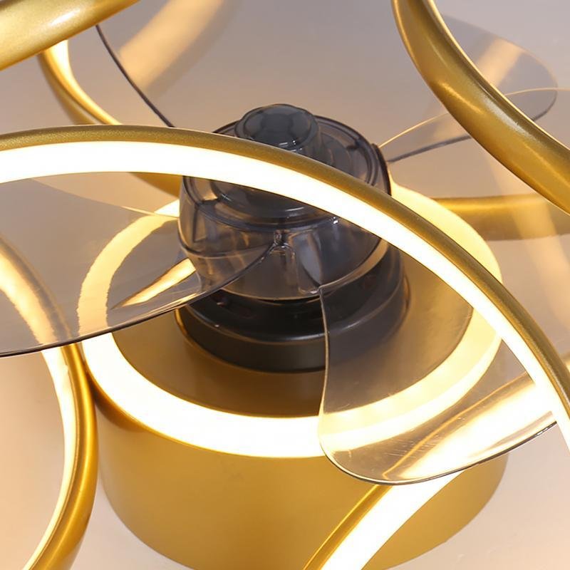 18'' Flower Shaped Modern Ceiling Fan with LED Light and Remote