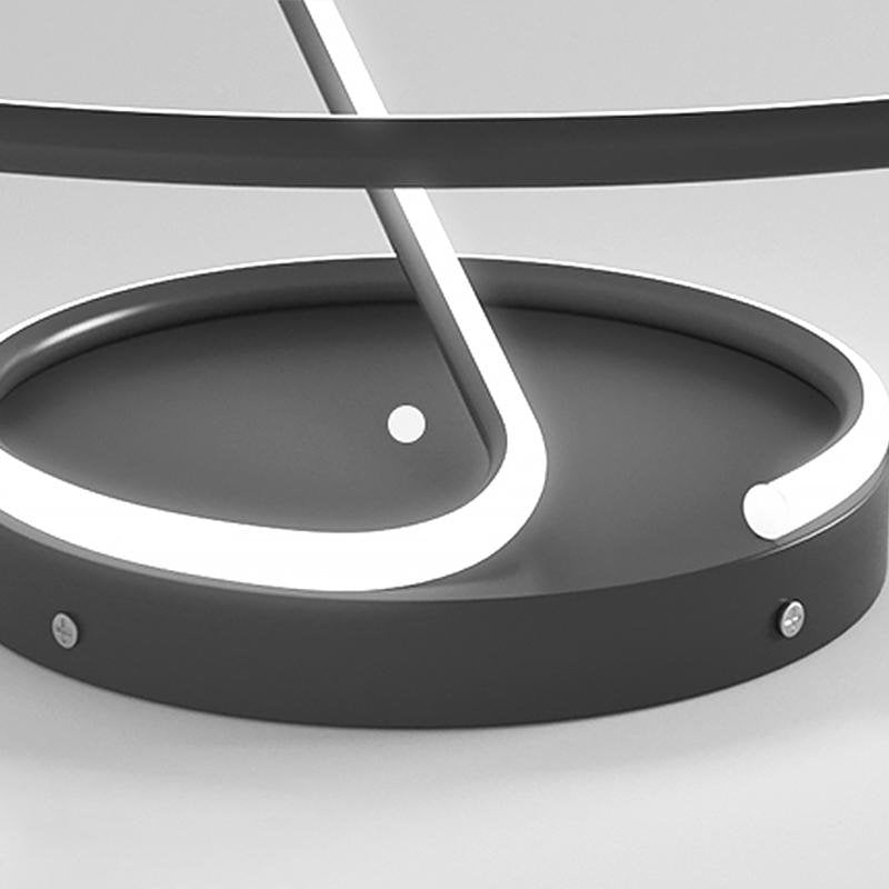 16" Wire-Inspired Circular Modern LED Semi-Flush Mount Ceiling Light