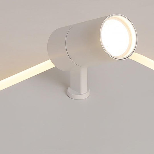 Rectangular Square Dimmable Flush Mount LED Light with Adjustable Spotlights