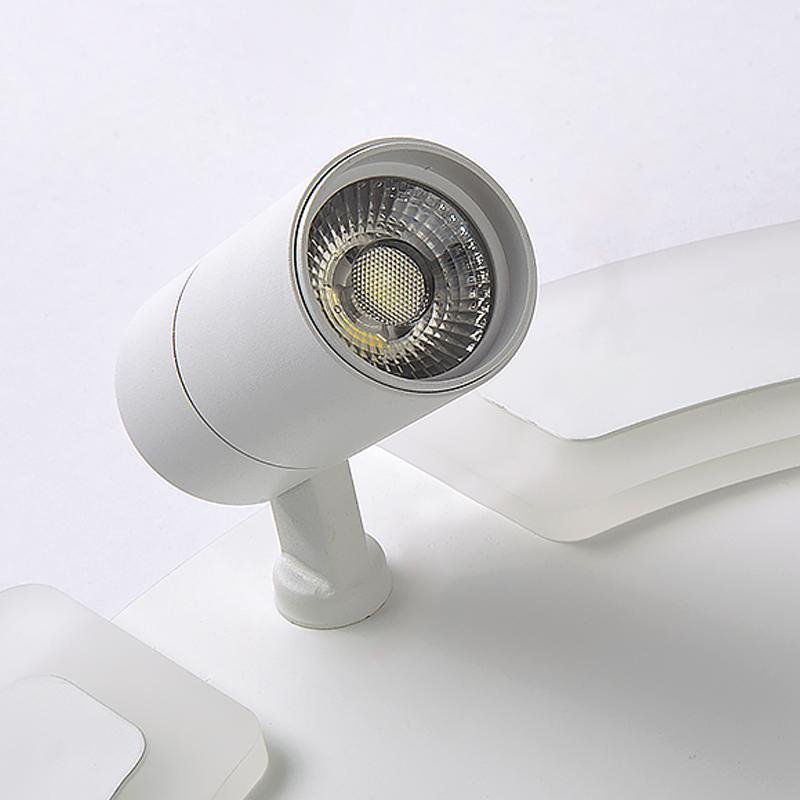 Unique Circle Flush Mount LED Ceiling Light with Adjustable Spotlight