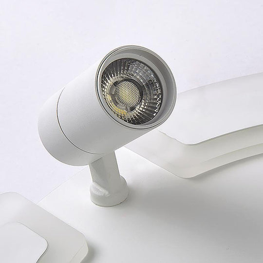 Unique Circle Flush Mount LED Ceiling Light with Adjustable Spotlight
