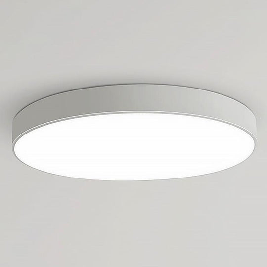 16'' Round Dimmable Modern Flush Mount LED Ceiling Light with Remote