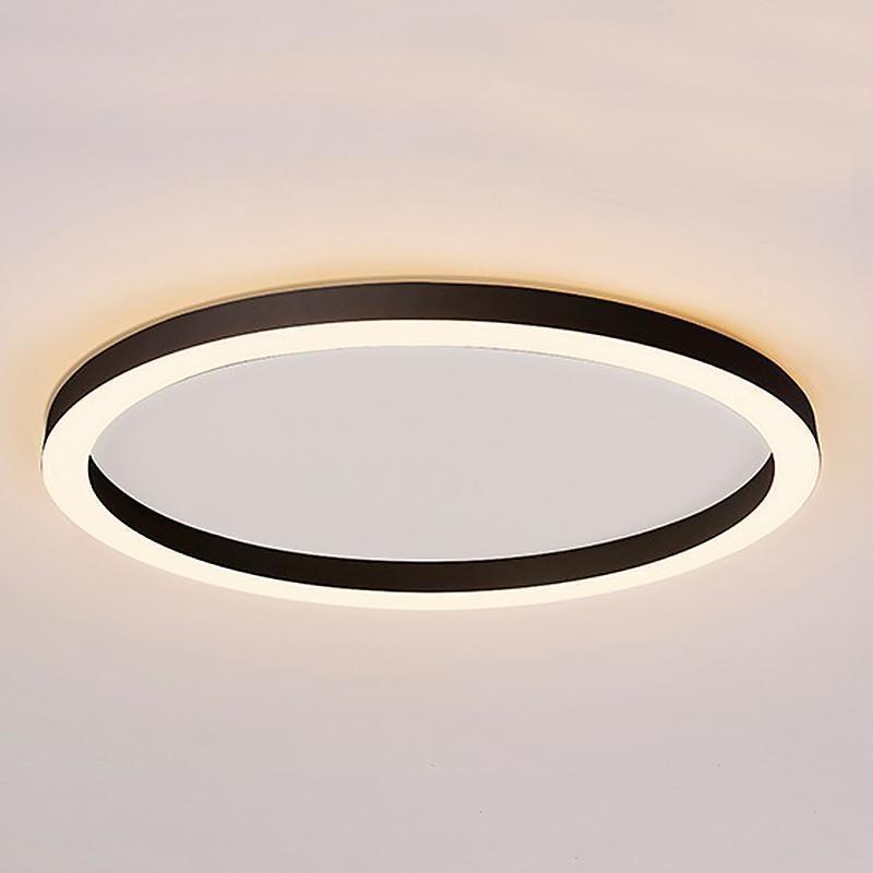 16" Modern Simple Circle Flush Mount LED Ceiling Light Dimmable with Remote