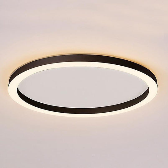 16" Modern Simple Circle Flush Mount LED Ceiling Light Dimmable with Remote
