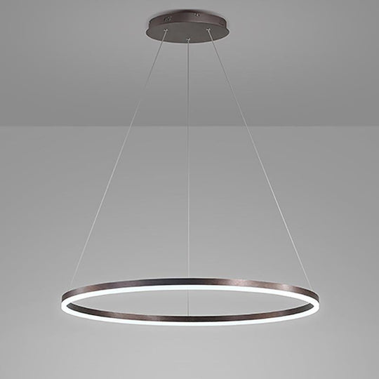 16'' Simple Circle Pendant Light with Acrylic Shade